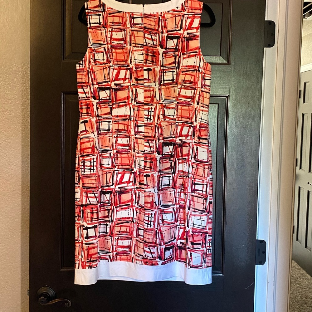 Alex Marie Dress Black White and Rose Coral Dress